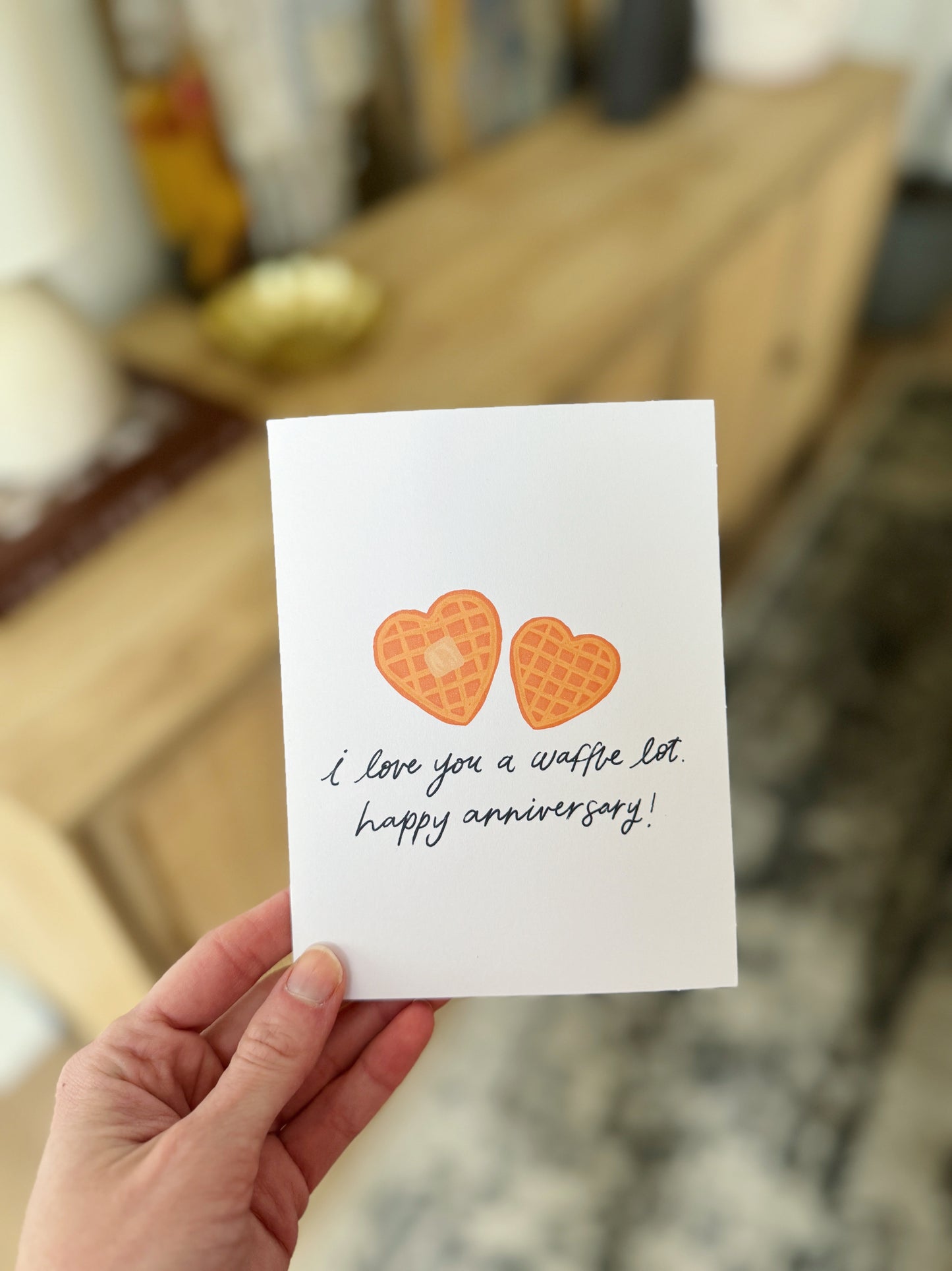 I Love You a Waffle Lot Anniversary Card