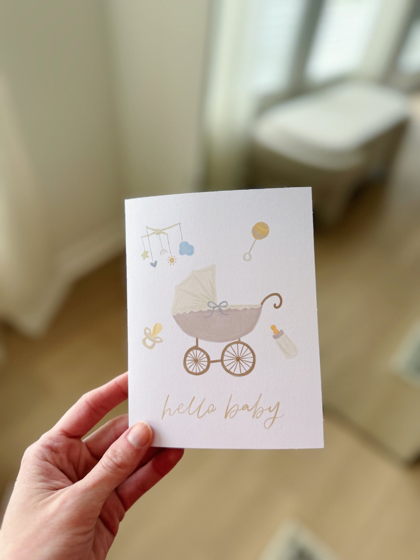 Gender Neutral Hello Baby Card