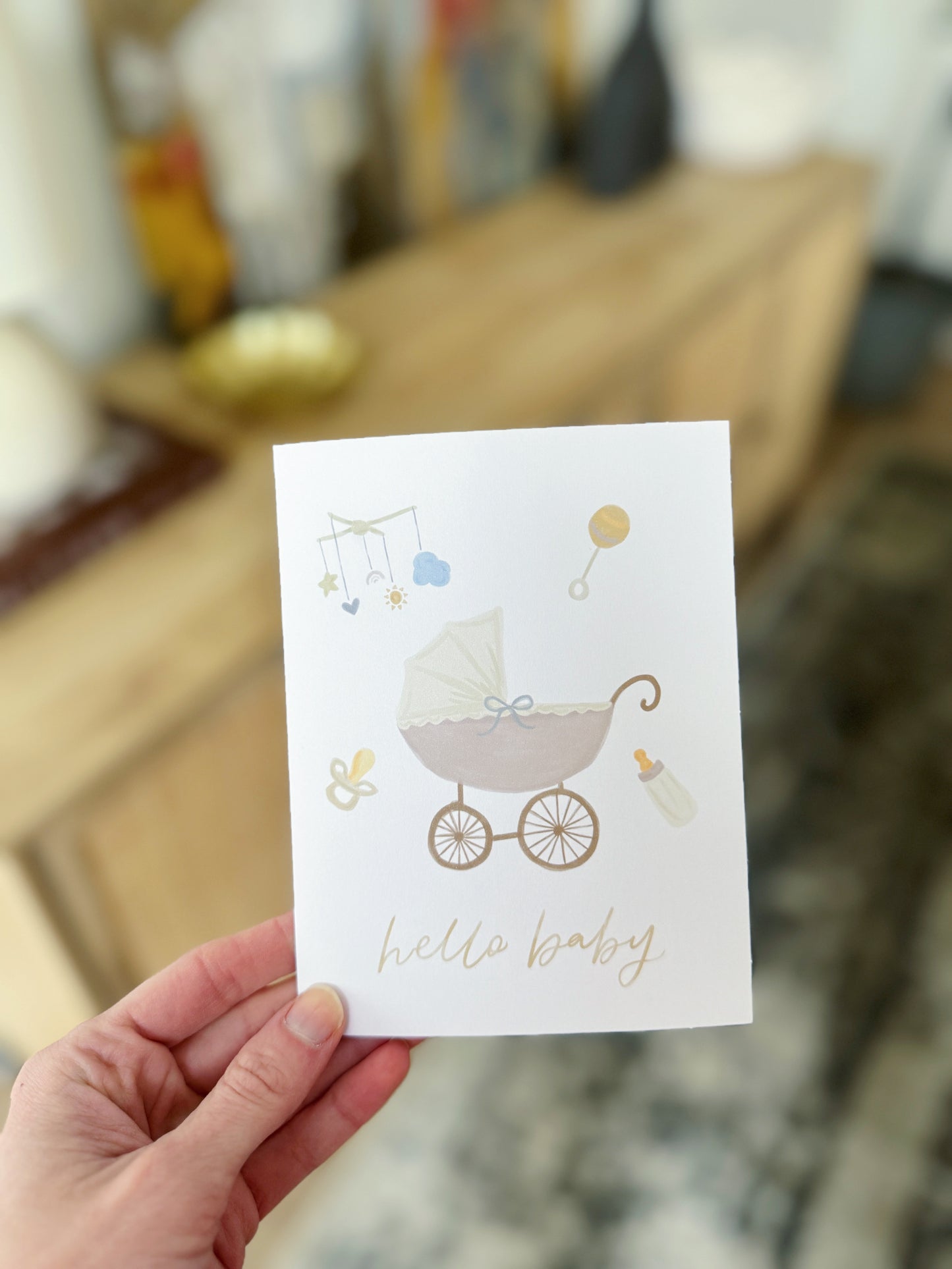 Gender Neutral Hello Baby Card