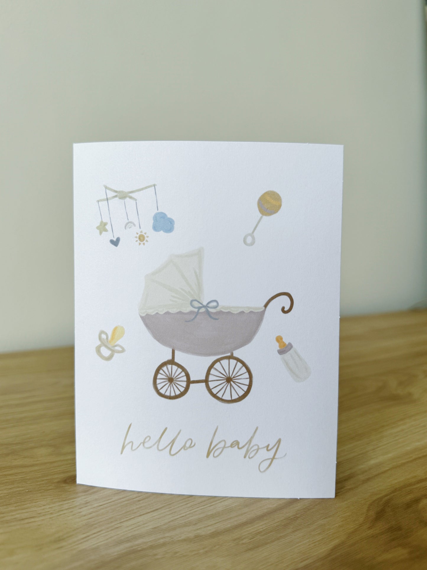 Gender Neutral Hello Baby Card
