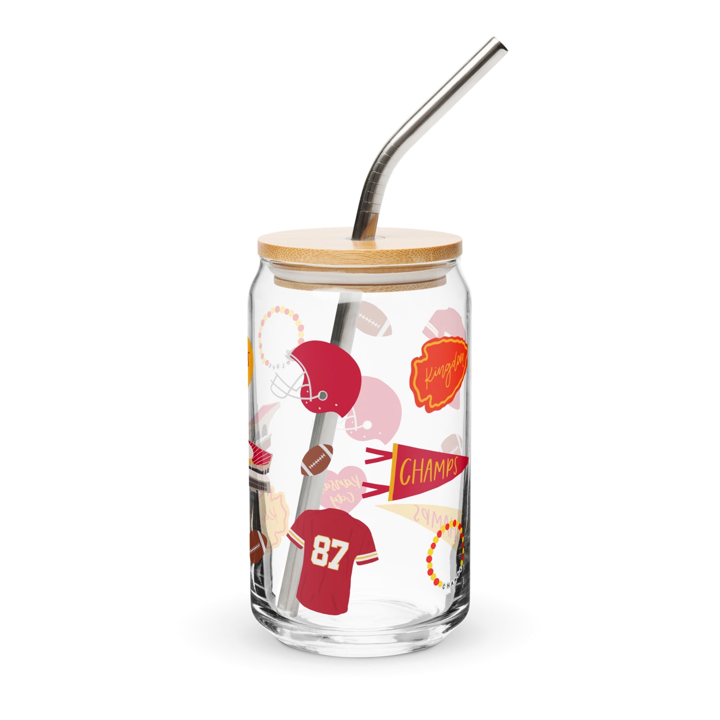 Kansas City Football Glass Cup