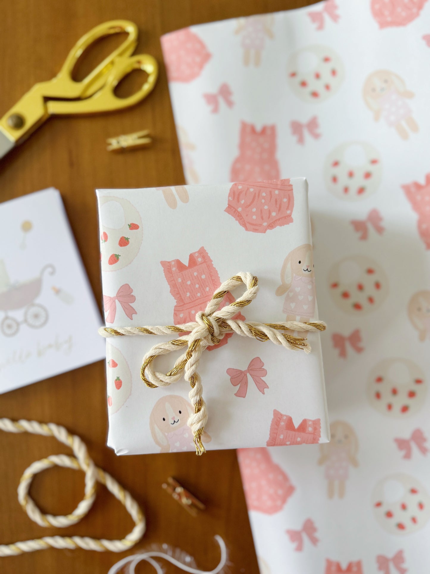 Baby Girl Wrapping Paper