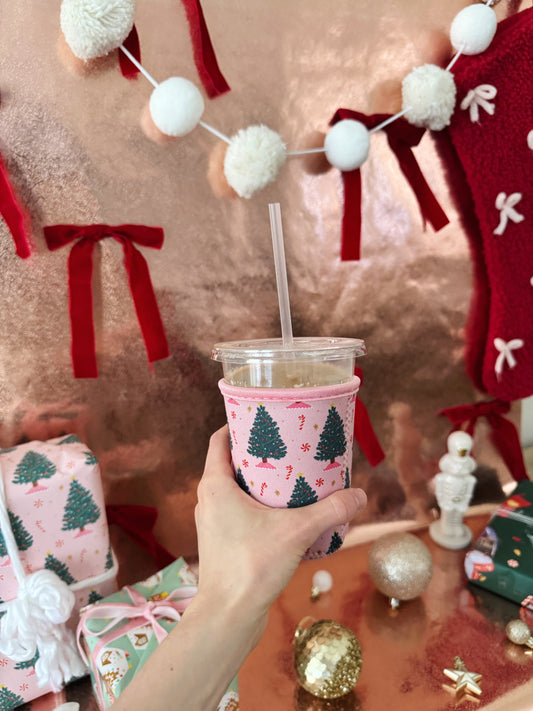 Christmas Tree and Peppermint Iced/Hot Coozie