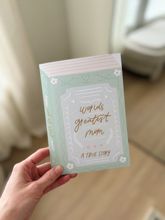 World’s Greatest Mom Book Mother's Day Card