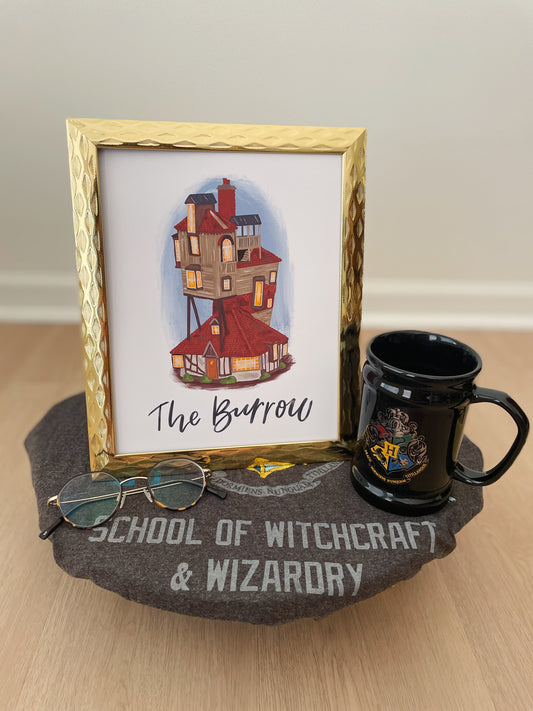 The Burrow Harry Potter Print