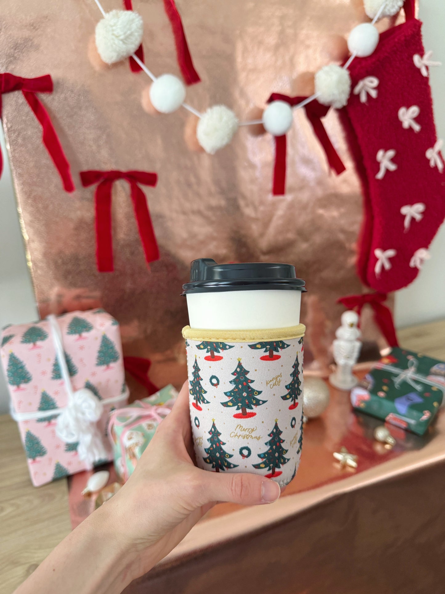 Kansas City Christmas Tree Iced/Hot Drink Coozie