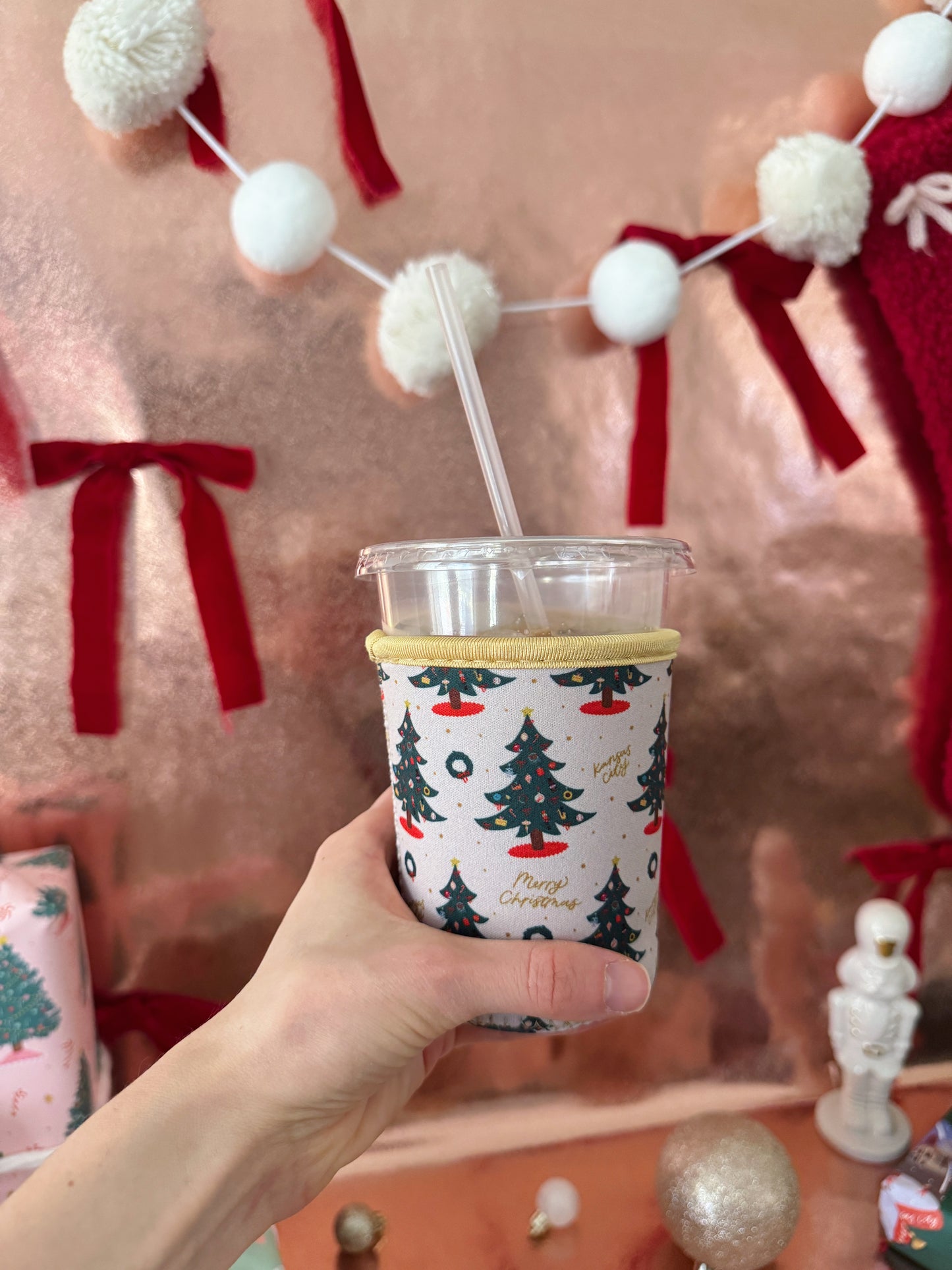 Kansas City Christmas Tree Iced/Hot Drink Coozie