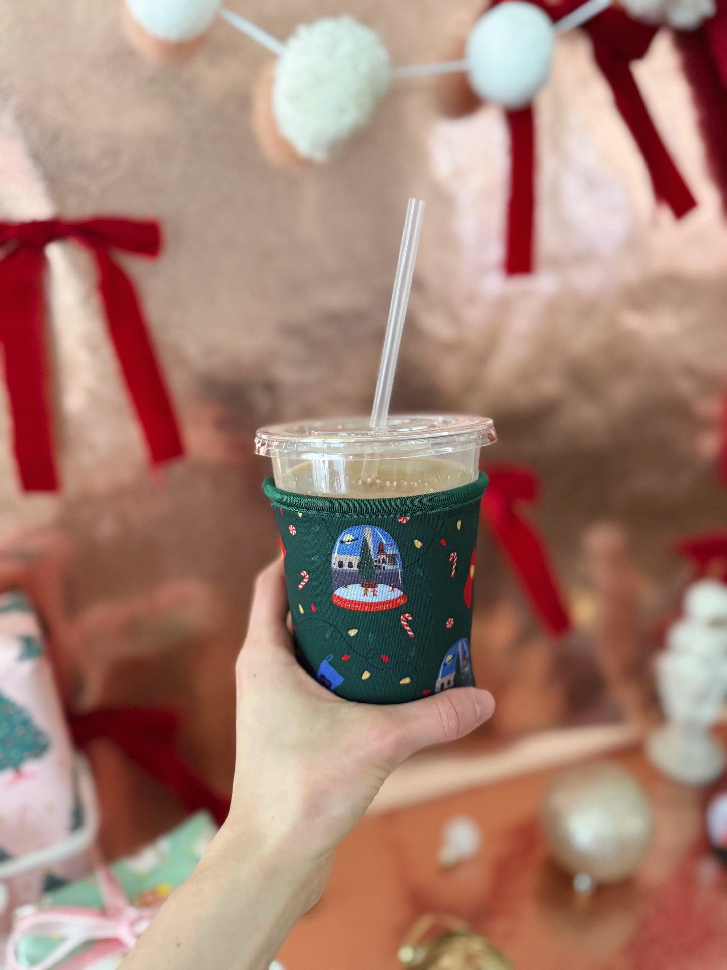 Kansas City Christmas Snowglobe Iced/Hot Drink Coozie