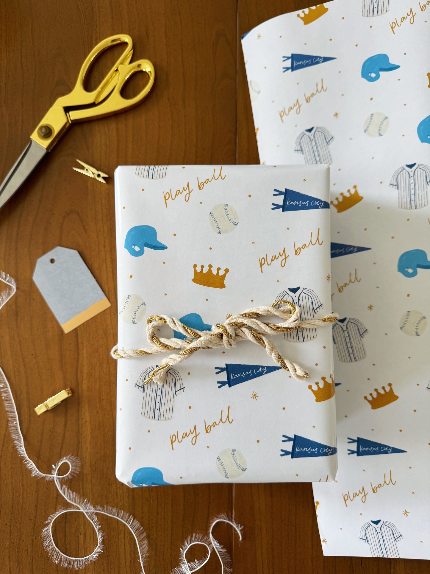 Kansas City Baseball Wrapping Paper