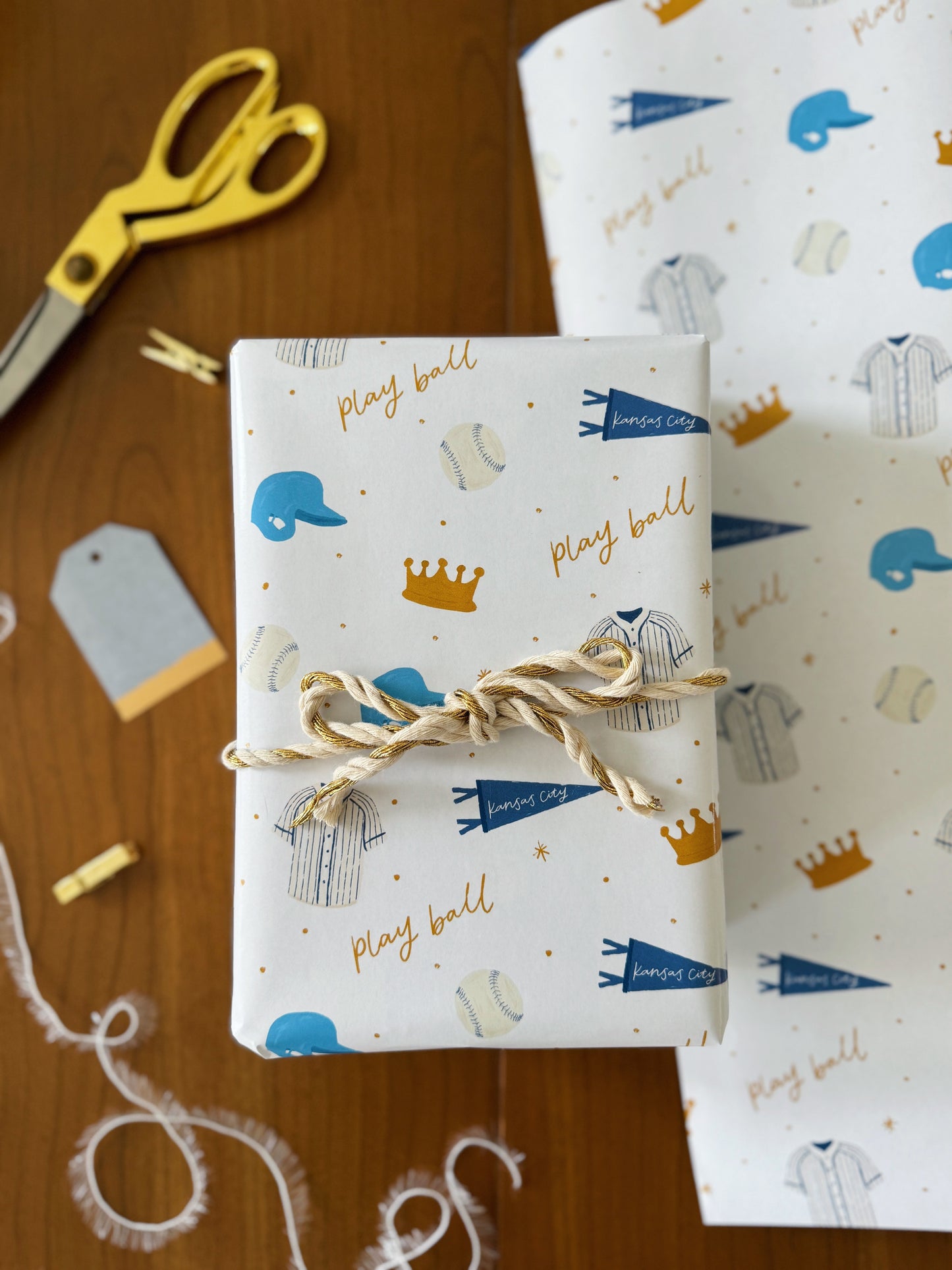Kansas City Baseball Wrapping Paper