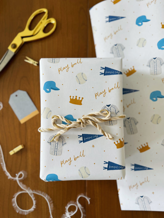 Kansas City Baseball Wrapping Paper
