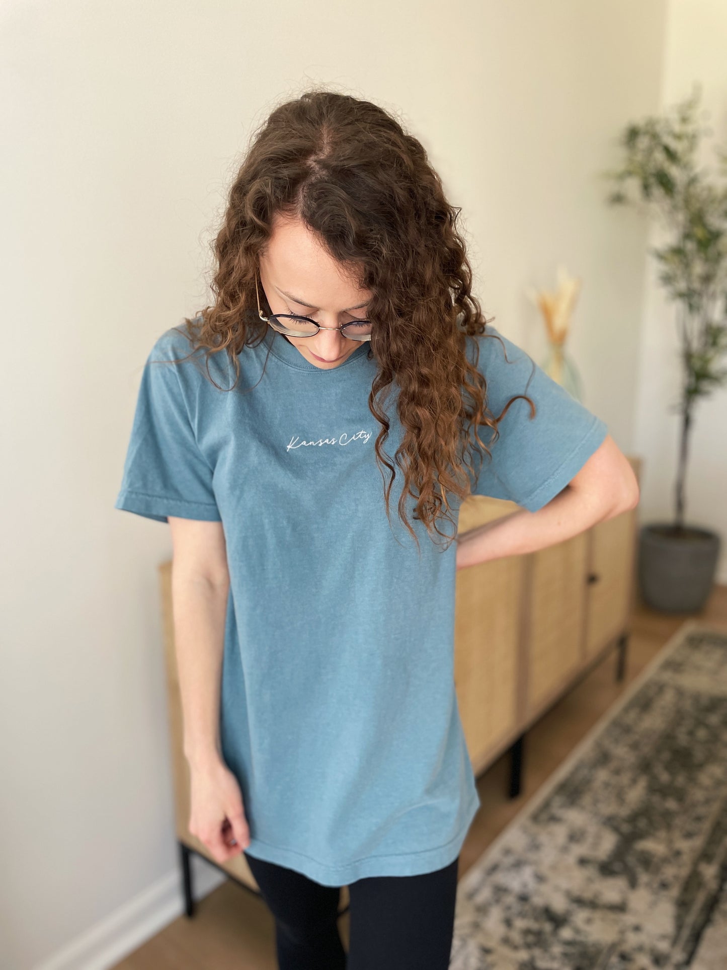 Kansas City Scripted Embroidered T-Shirt