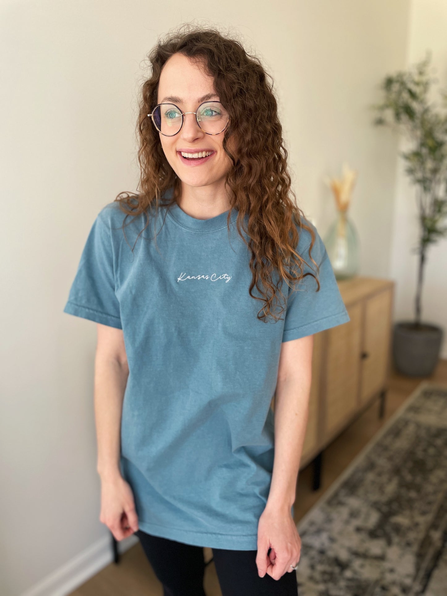 Kansas City Scripted Embroidered T-Shirt