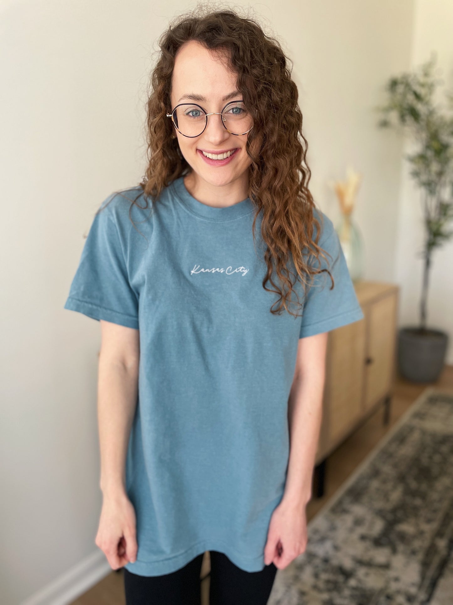Kansas City Scripted Embroidered T-Shirt
