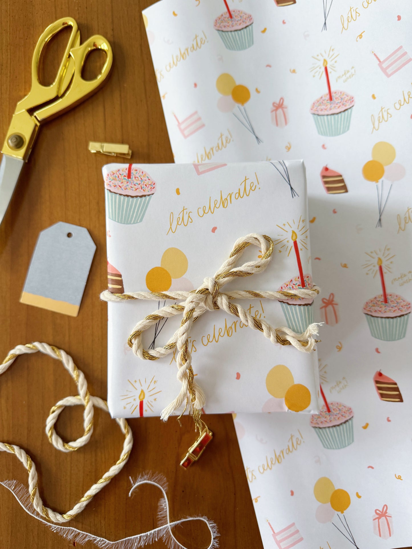 Let's Celebrate Birthday Wrapping Paper