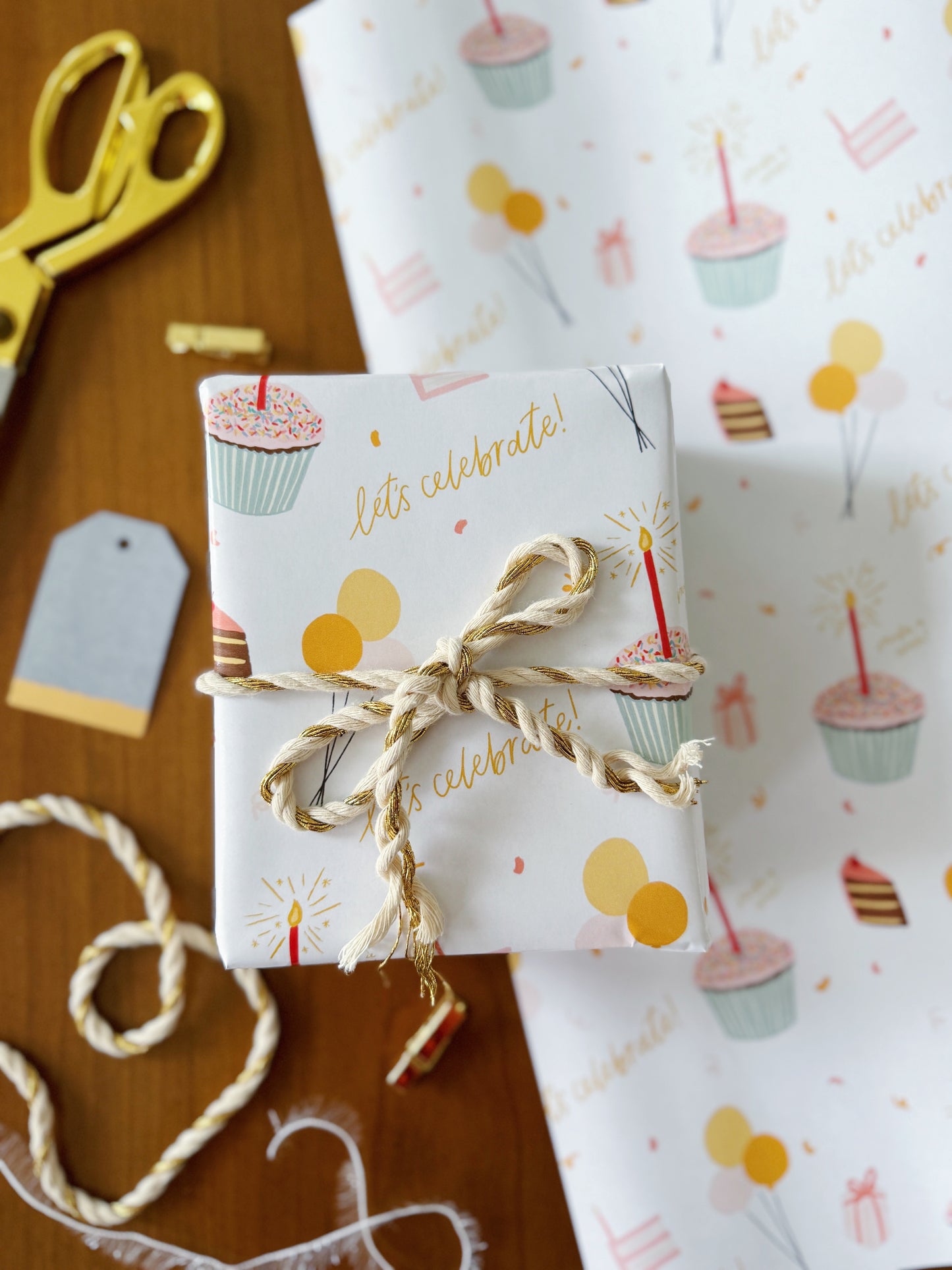 Let's Celebrate Birthday Wrapping Paper