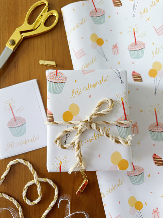 Let's Celebrate Birthday Wrapping Paper