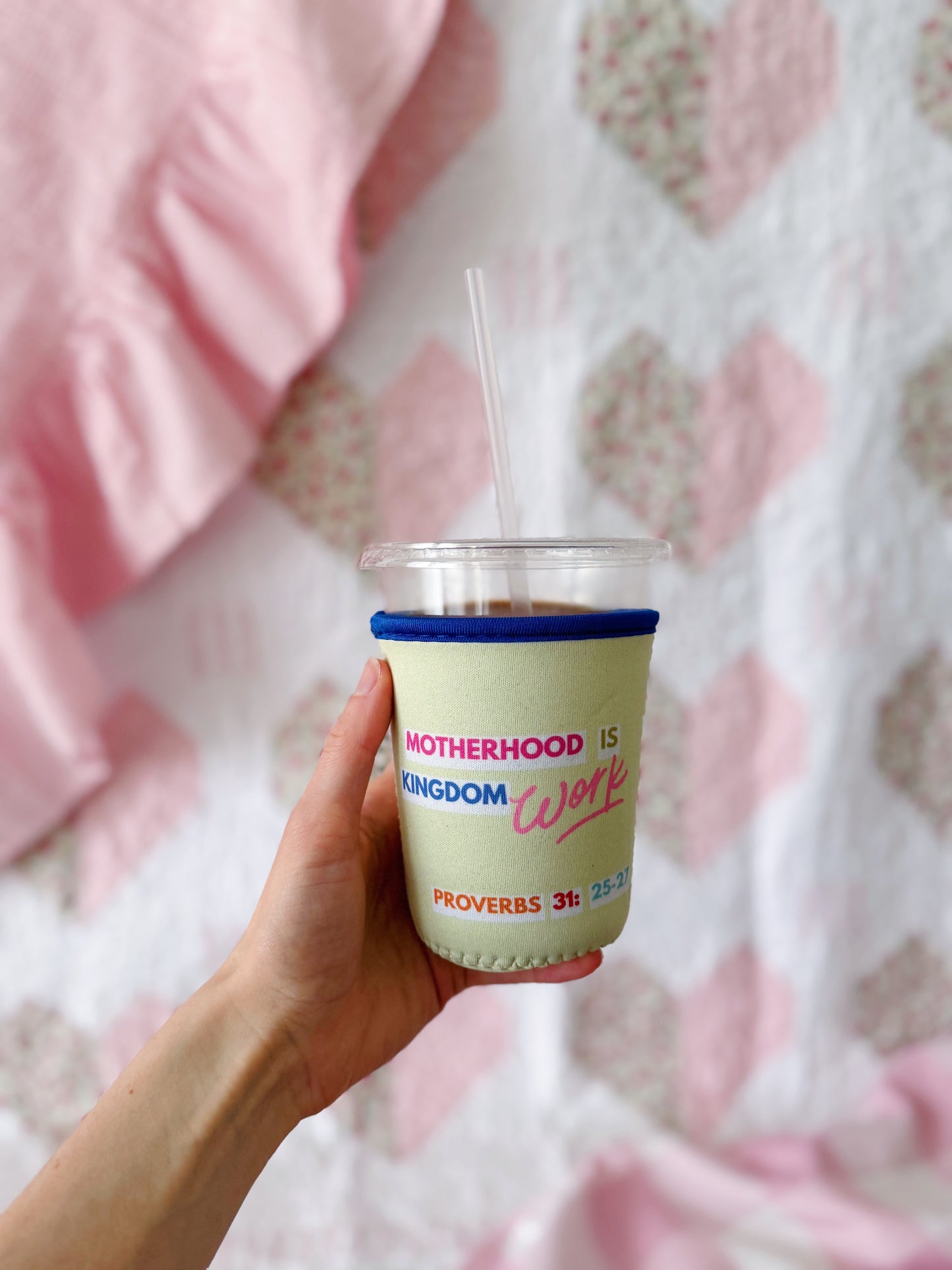 Motherhood is Kingdom Work Iced/Hot Coffee Coozie