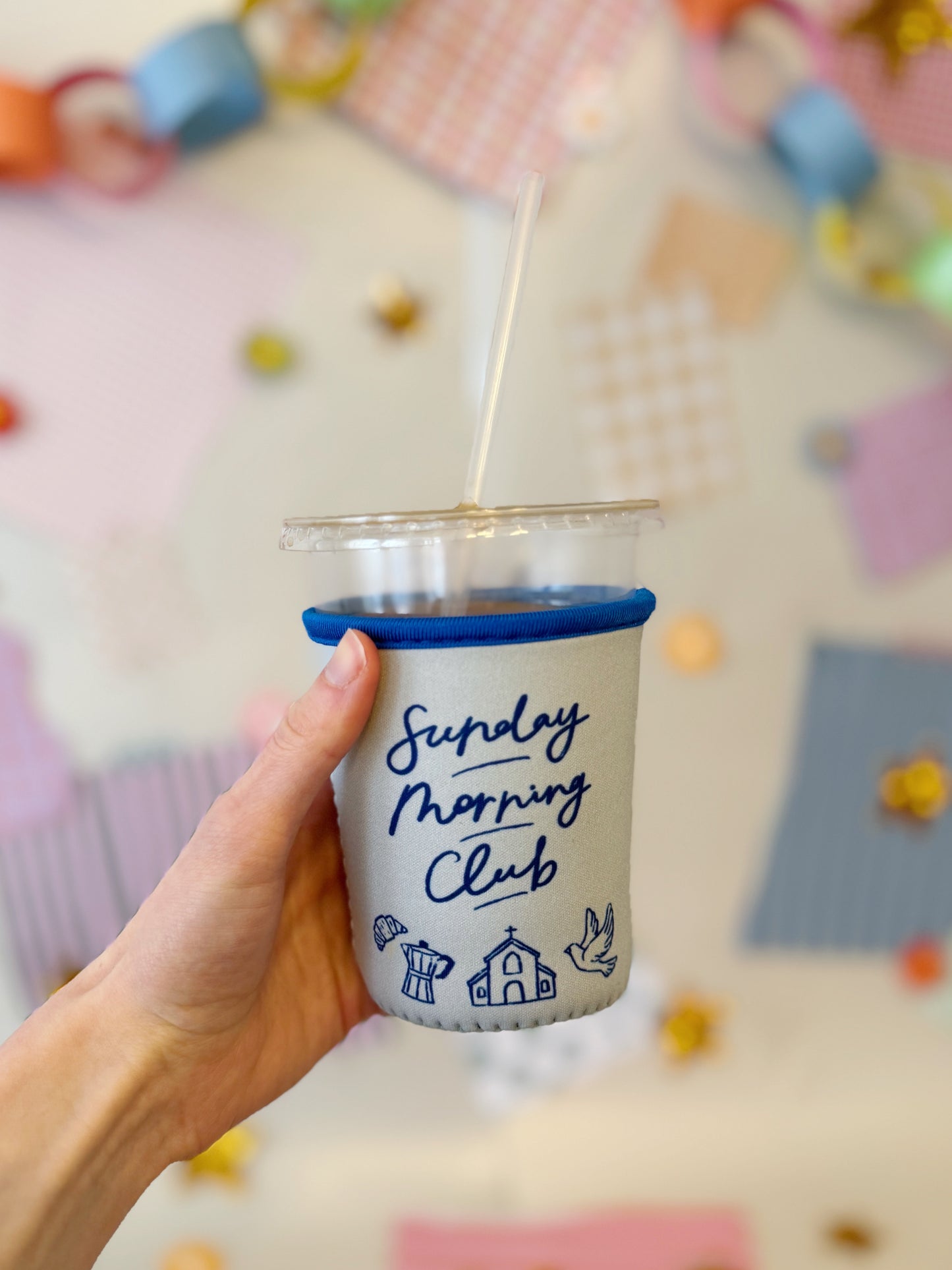 Sunday Morning Club Iced/Hot Coffee Coozie